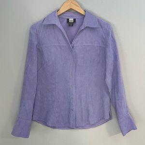 Light Purple Suede Button Down